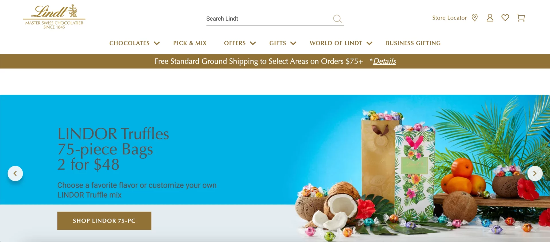 gold and green webpage design