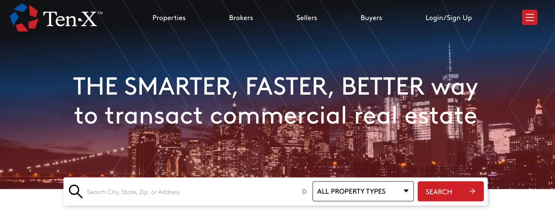 Landing page dla biura Ten-X