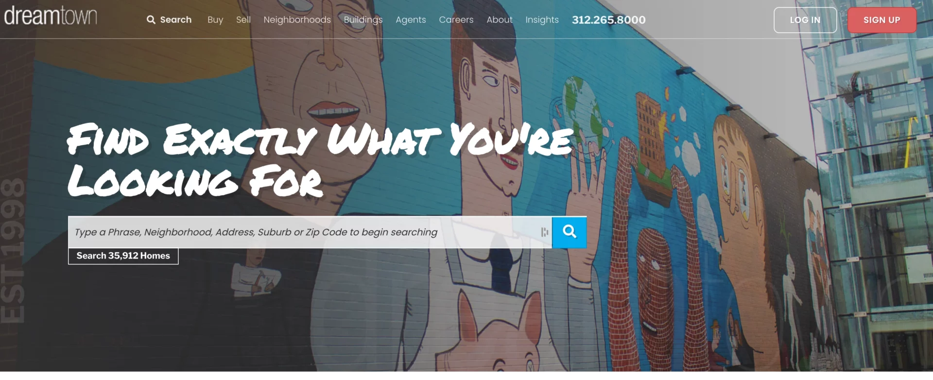 Świetny projekt landing page'a dla nieruchomości