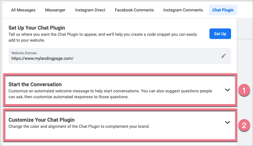customize messenger chat