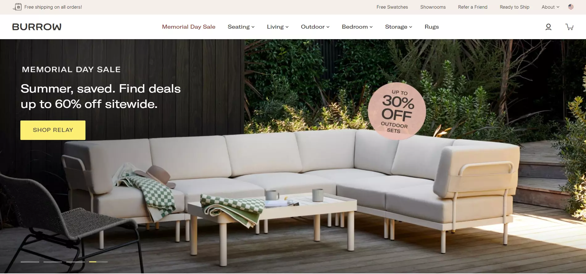 Burrow - strona ecommerce