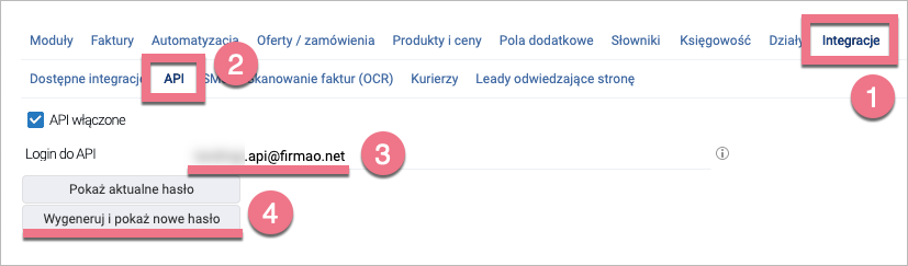 Jak pobrać API z Firmao