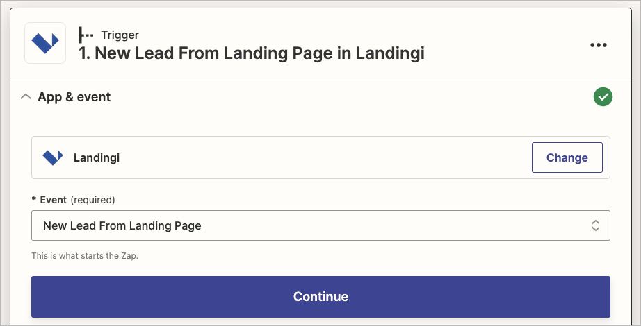 Konfiguracja wyzwalacza w Zapierze