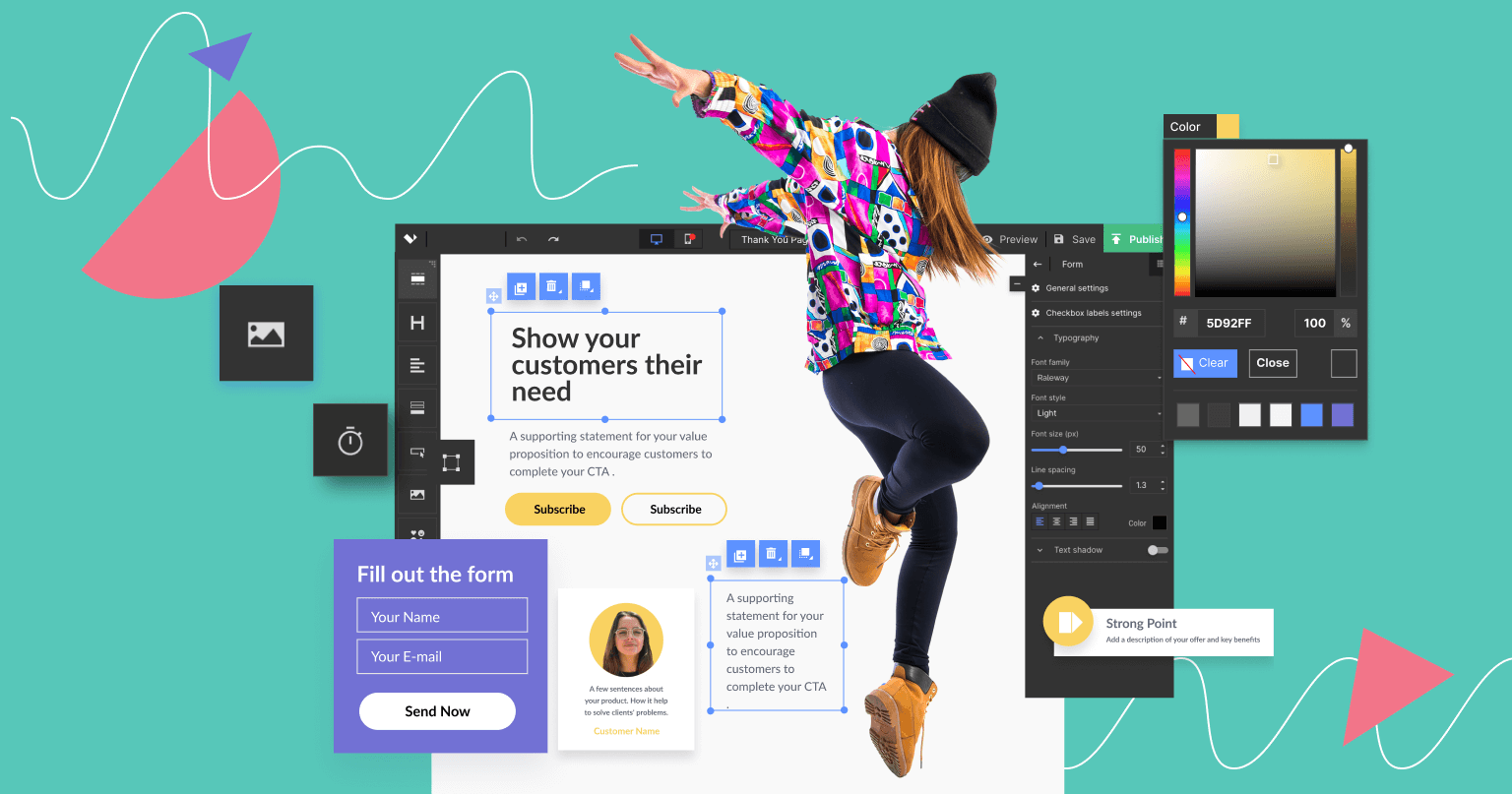 W edytorze Landingi stworzysz landing page dla WordPressa