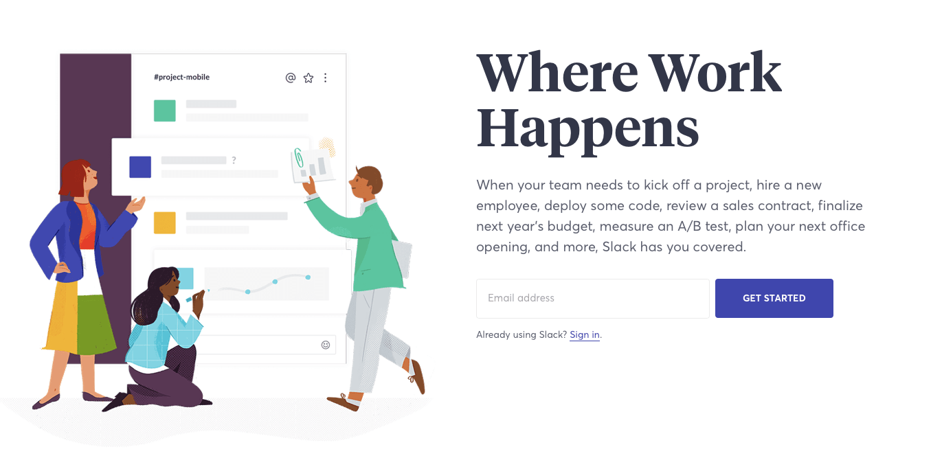 Traffic on a landing page