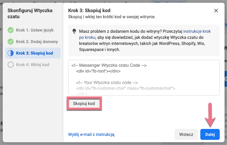 kod wtyczki messengera