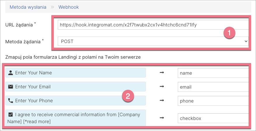 integromat integracja landingi
