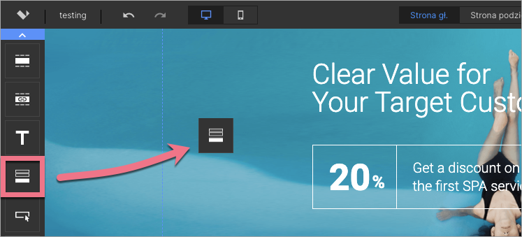 widget formularz landingi
