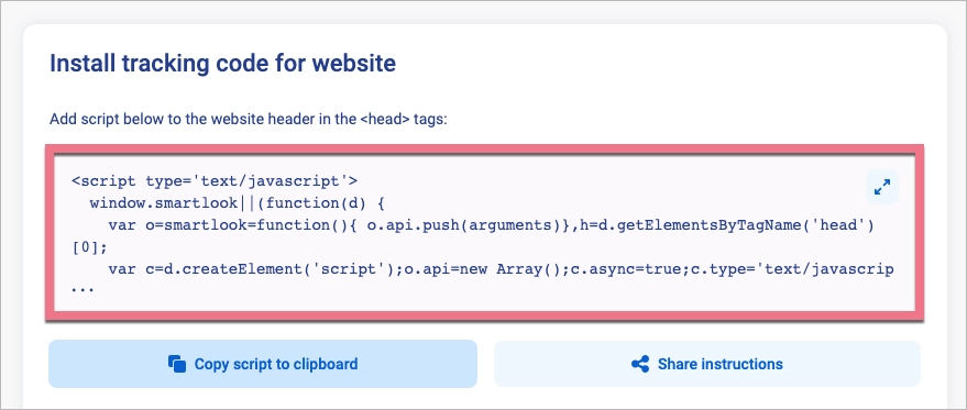 Kod śledzenia Smartlook