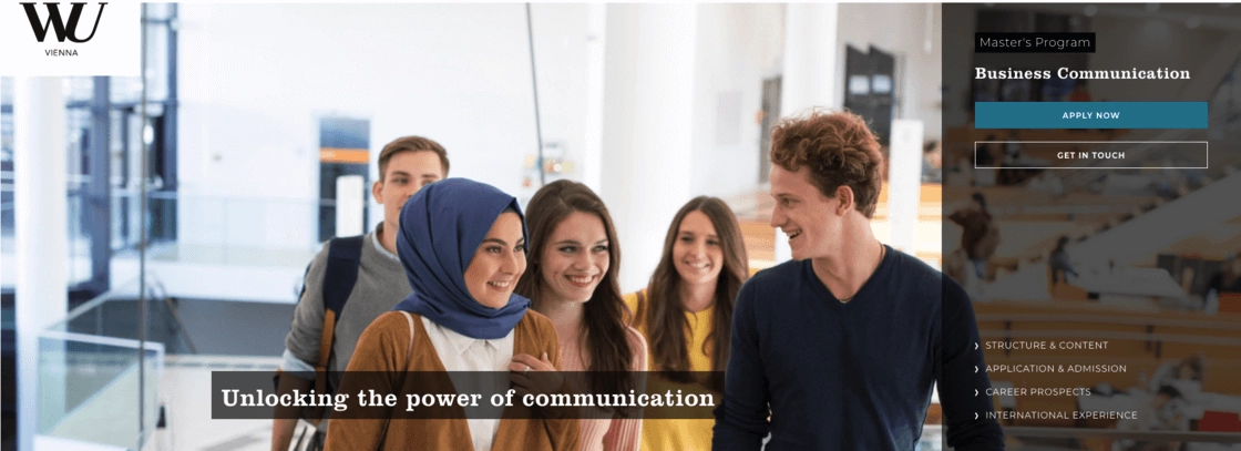 Como algumas outras instituições educacionais, a Universidade de Viena apostou na simplicidade