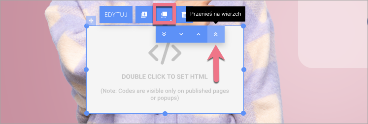 przenieś na wierzch html