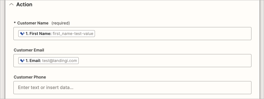 Połącz pola formularza z integracją
