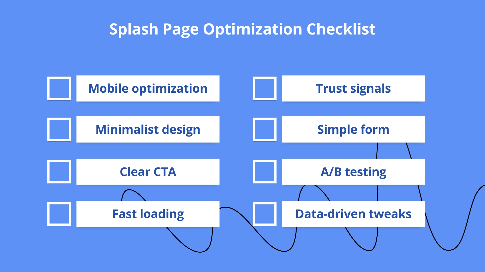 Splash Page Optimization Checklist