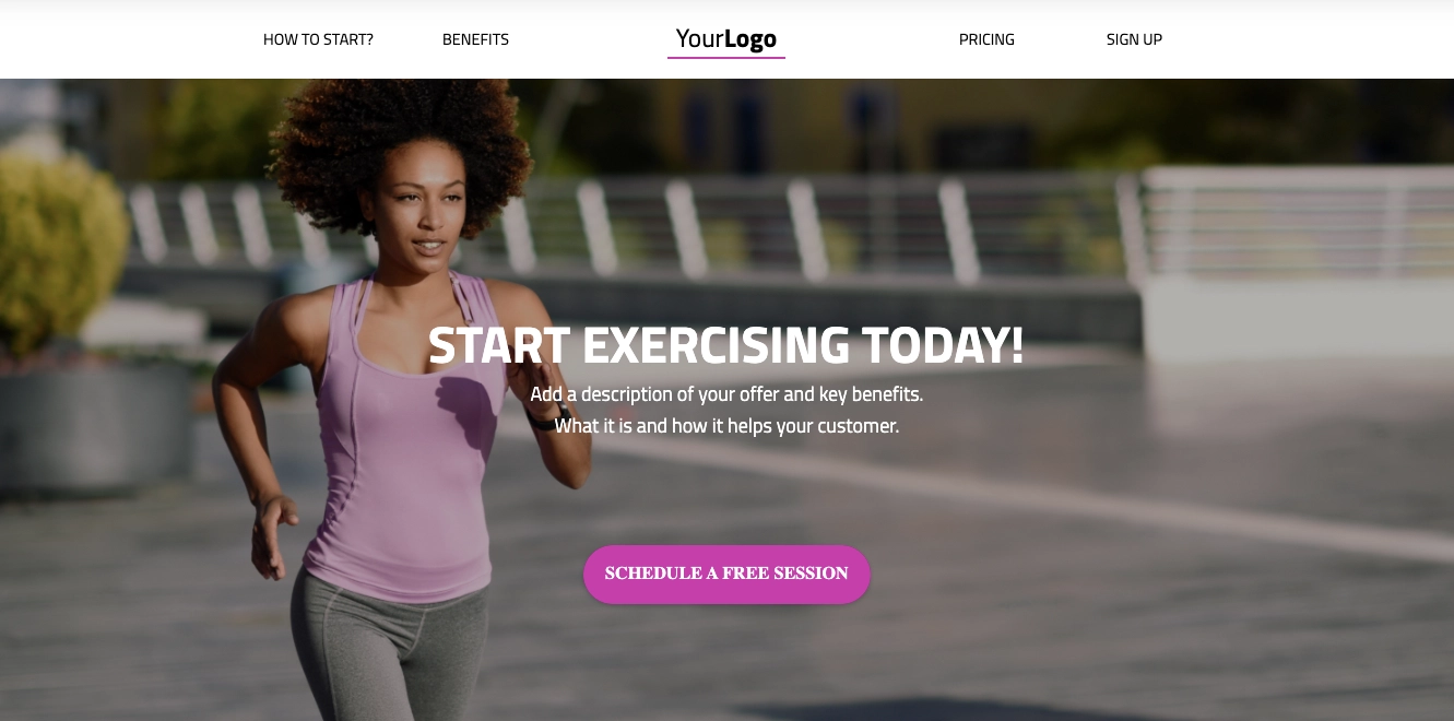Fit offer page template