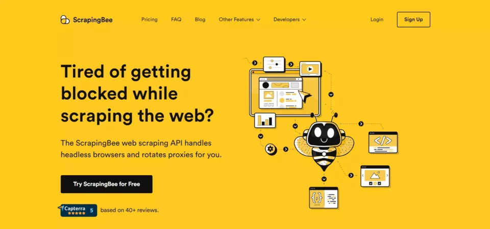 ScrapingBee page de SEO programático