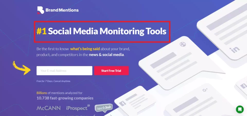 BrandMentions landing page de SEO programático