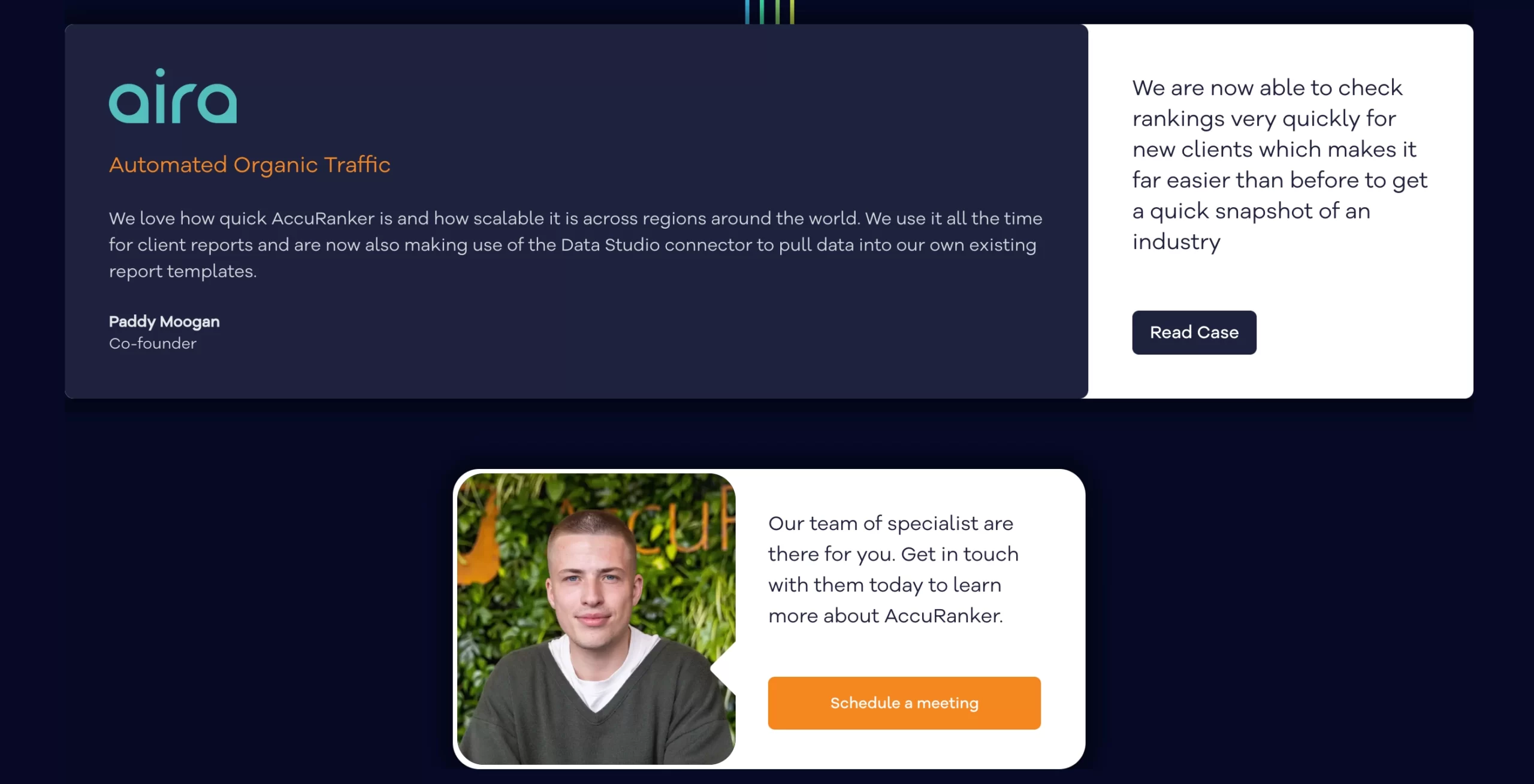Call to action (CTA) na dole landing page'a