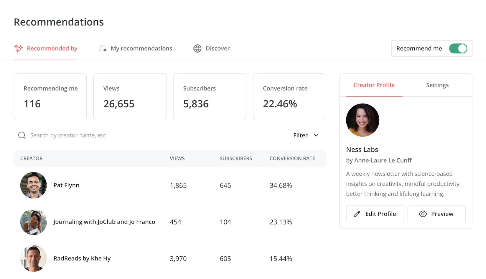 email automation for marketing reccomendation purposes