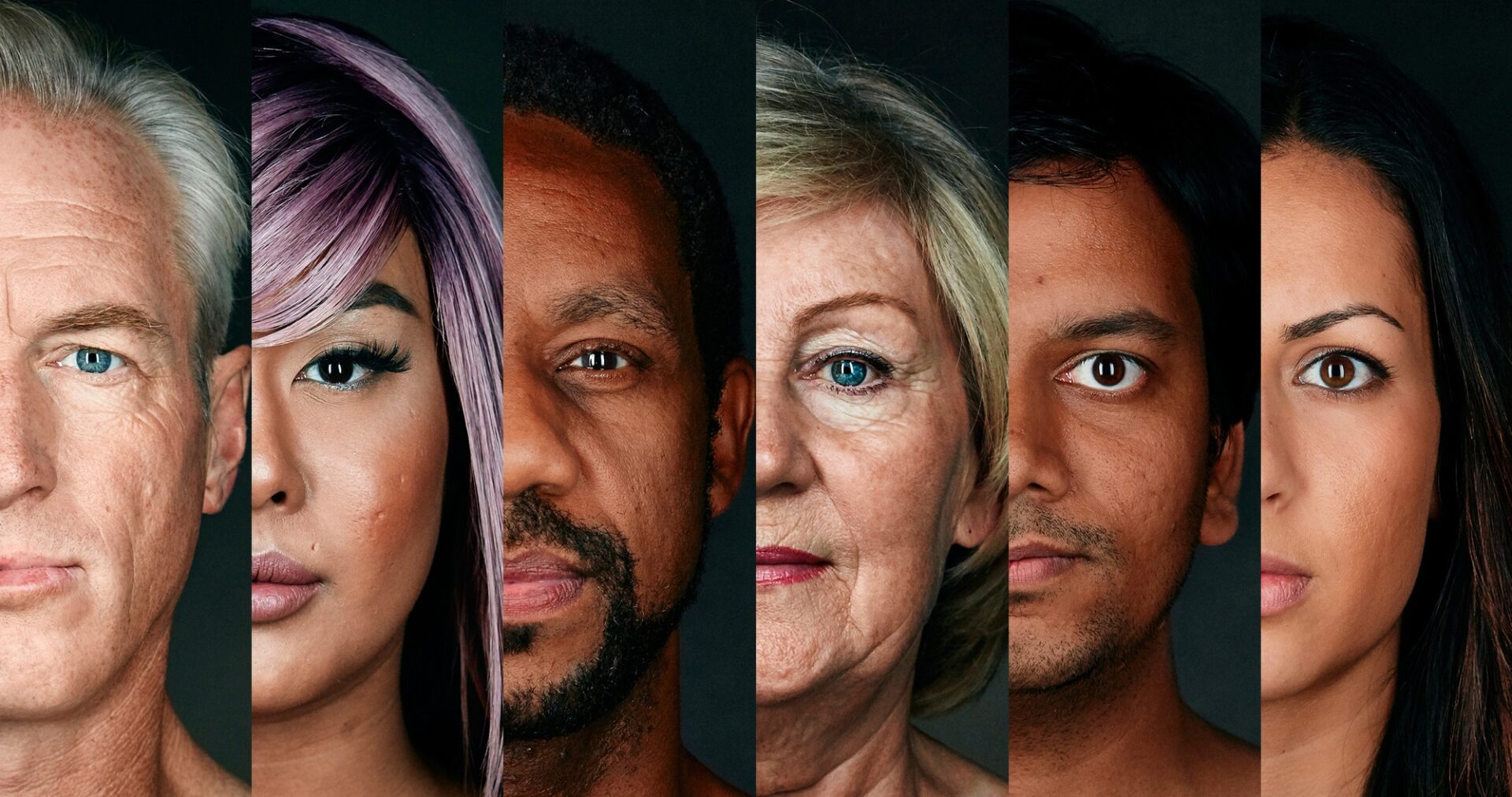 creative advertising example with multicultural faces by airbnb