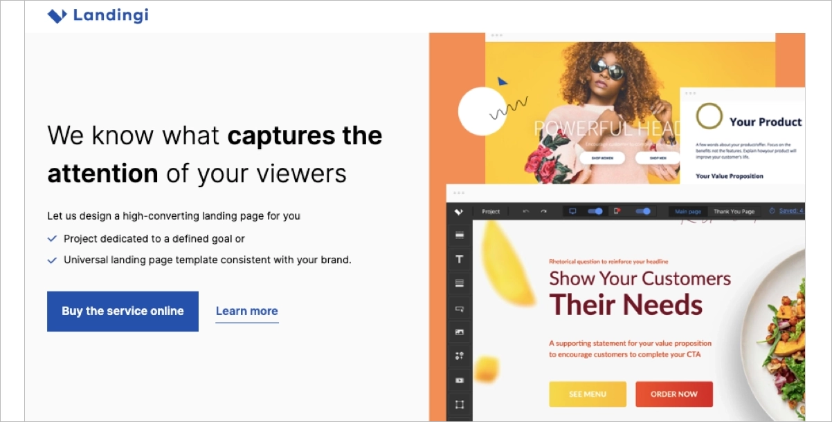 app landing page template