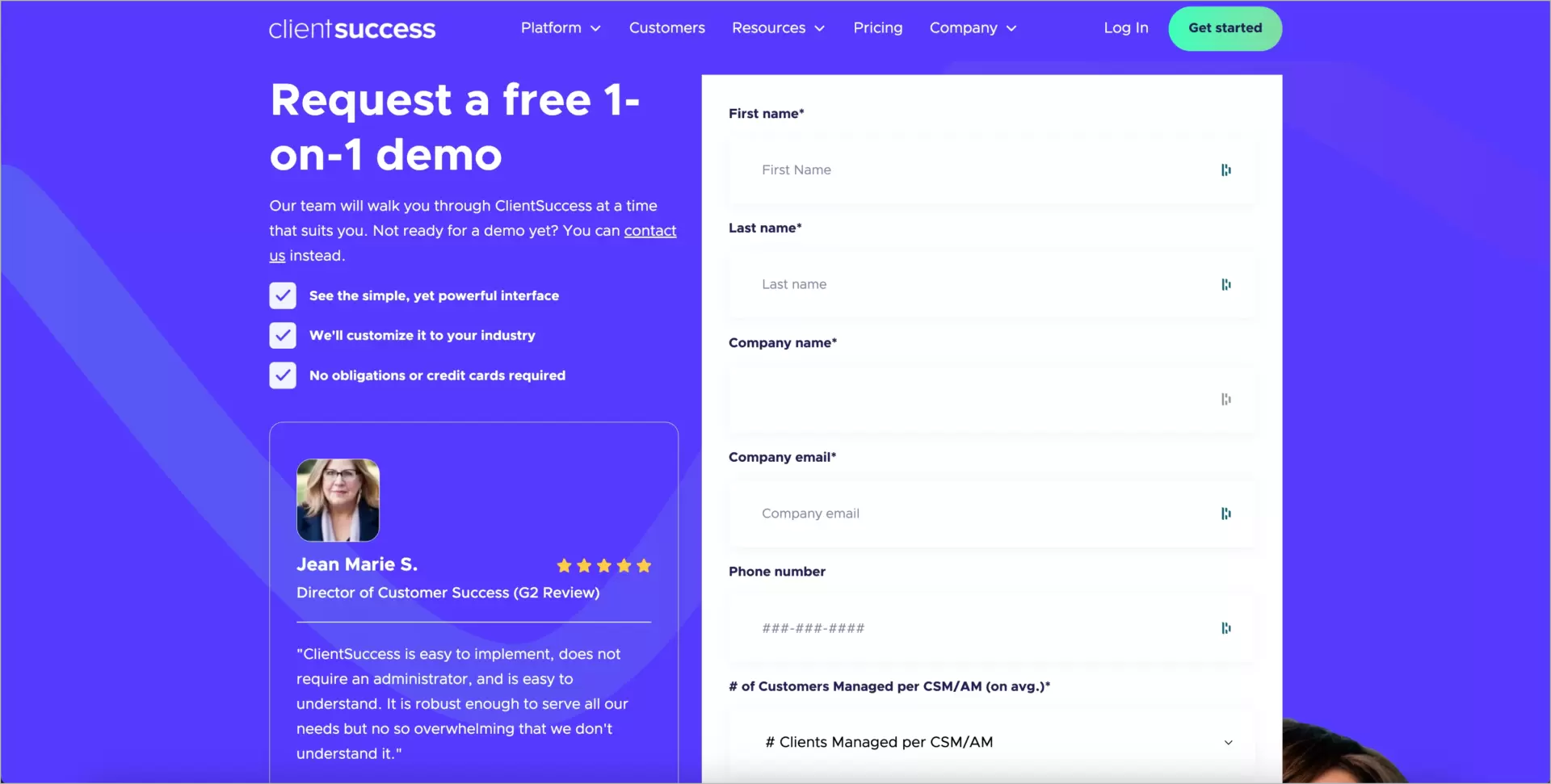 blue interactive landing page design and signup form
