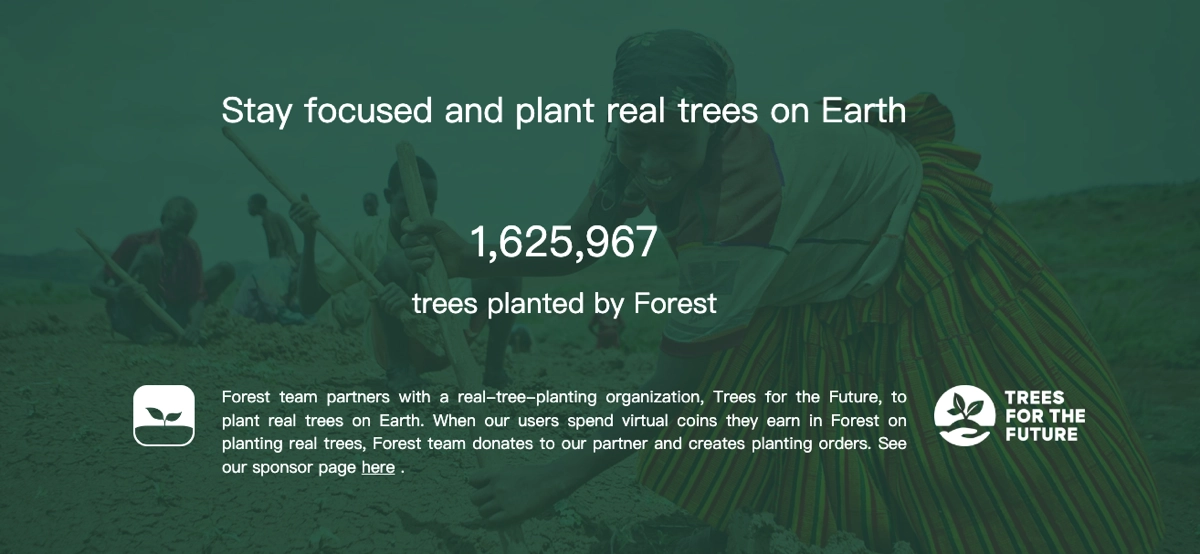 landing page application Forest