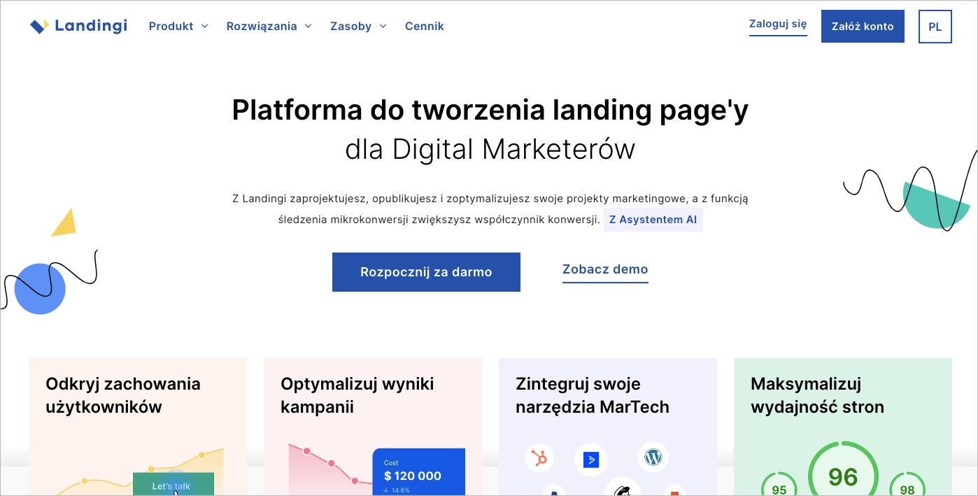Najlepsze narzędzie CRO w całym zestawieniu: Landingi