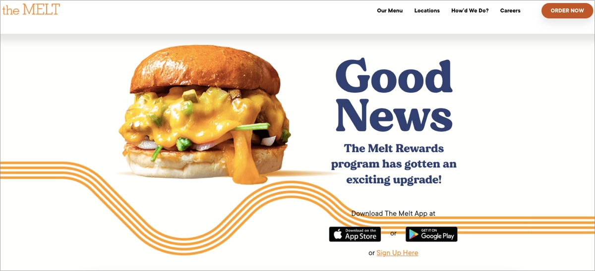 comida de restaurante landing page