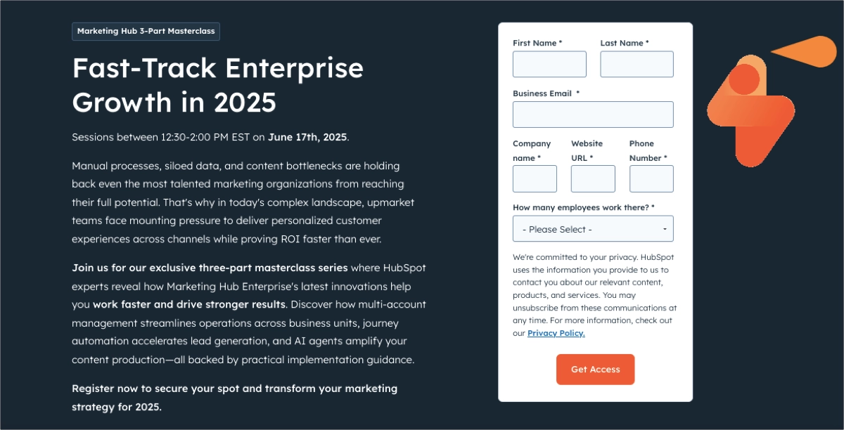 lead gen form allowing to generate qualified leads