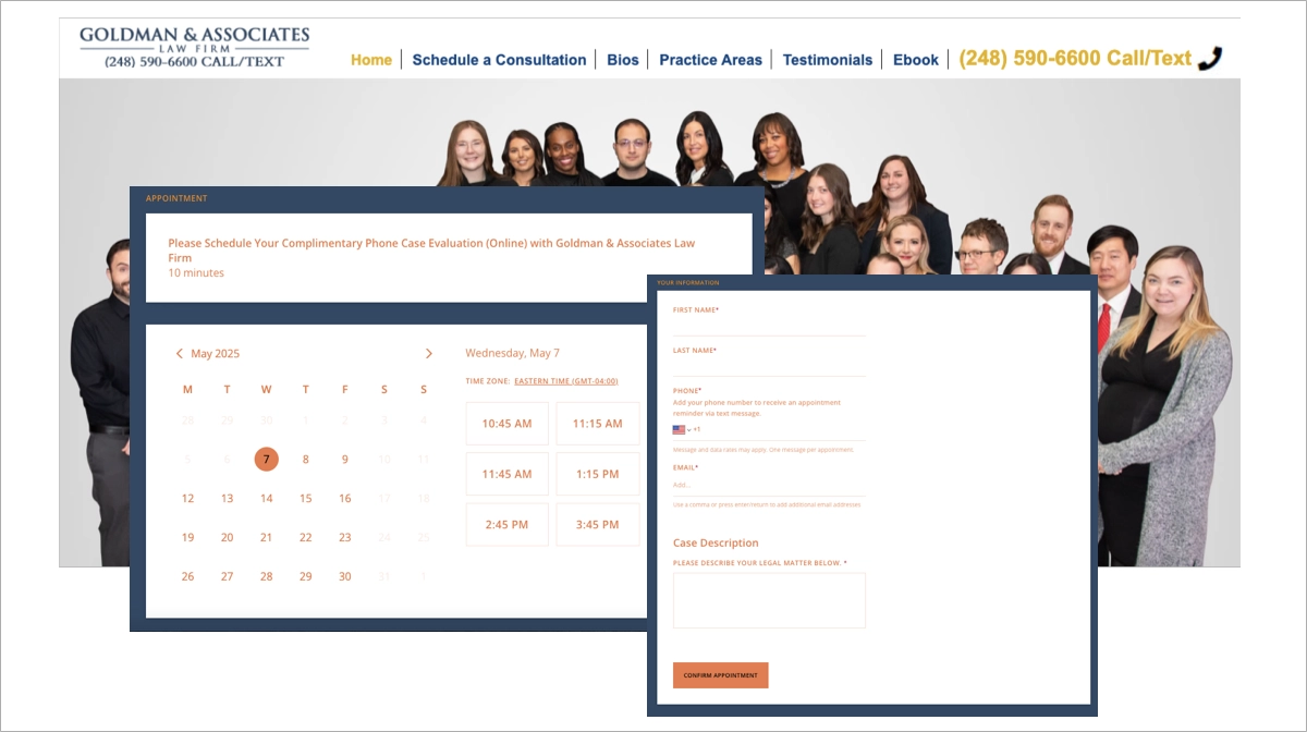 consultation scheduling form