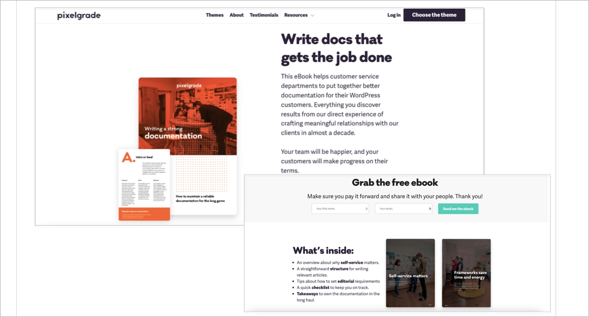 page with ebook's sneak peek