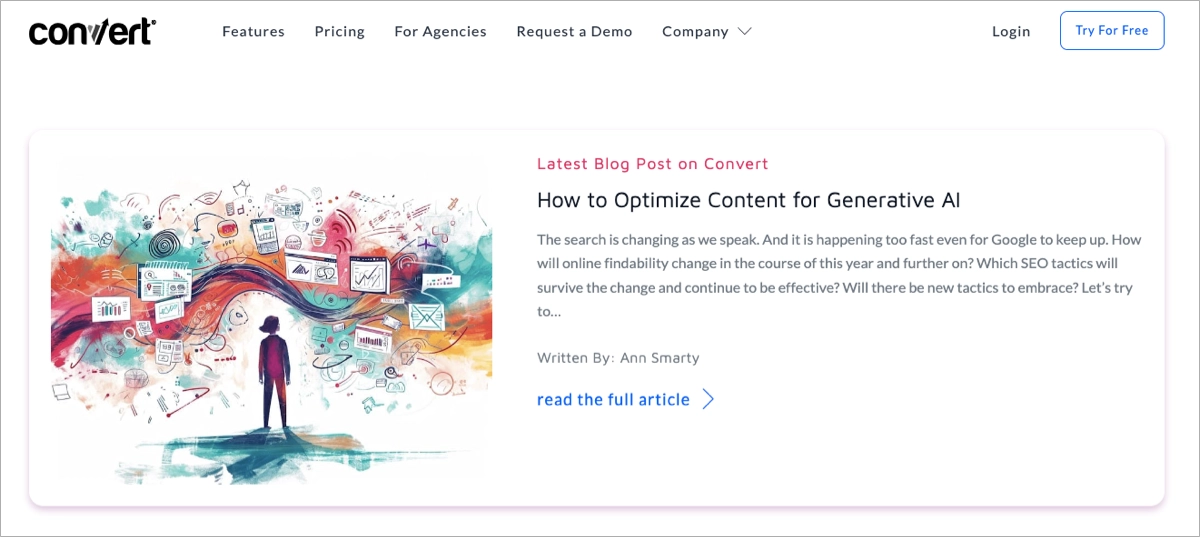 blog about conversion optimization