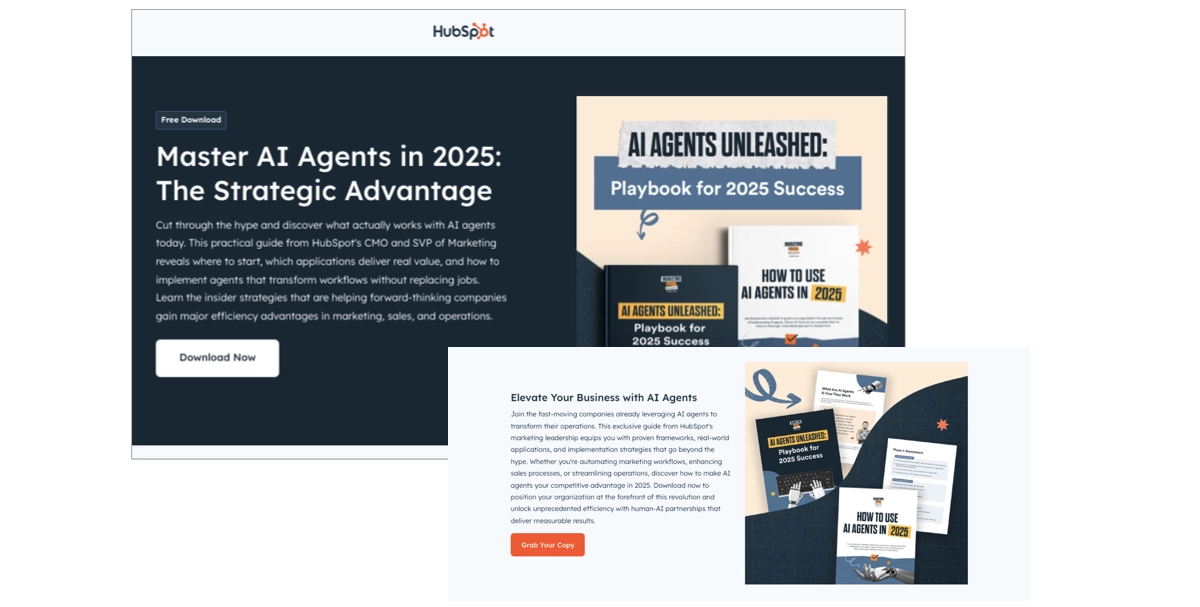 free ebook landing page