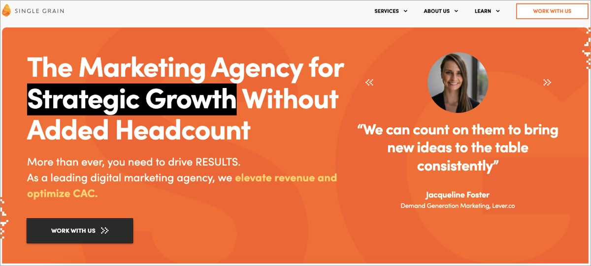 CRO agency Single Grain