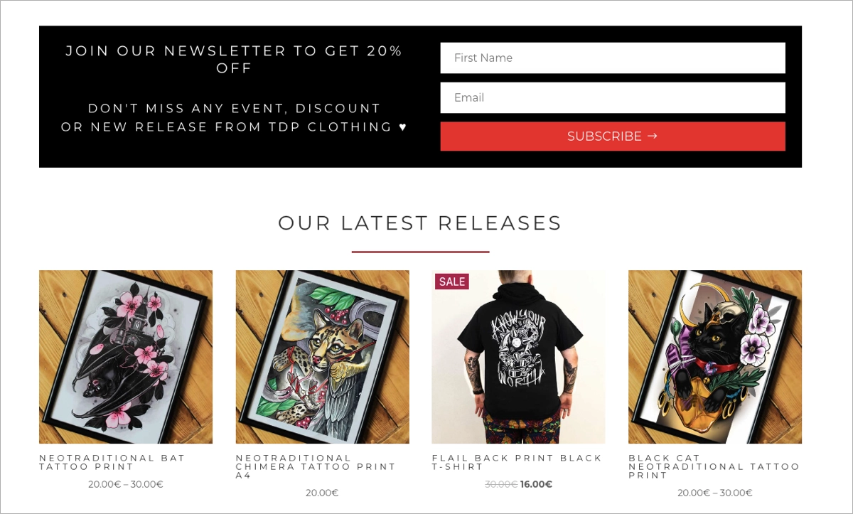 Newsletter page best practice: Set a clear value proposition