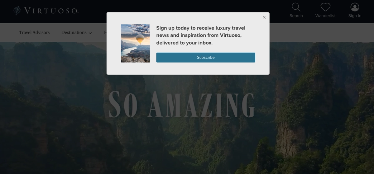 Newsletter landing page best practice: Add pop-ups