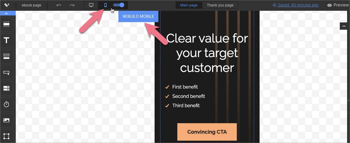 mobile version customization