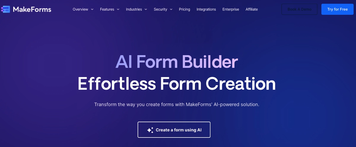 Creatore di moduli AI MakeForms