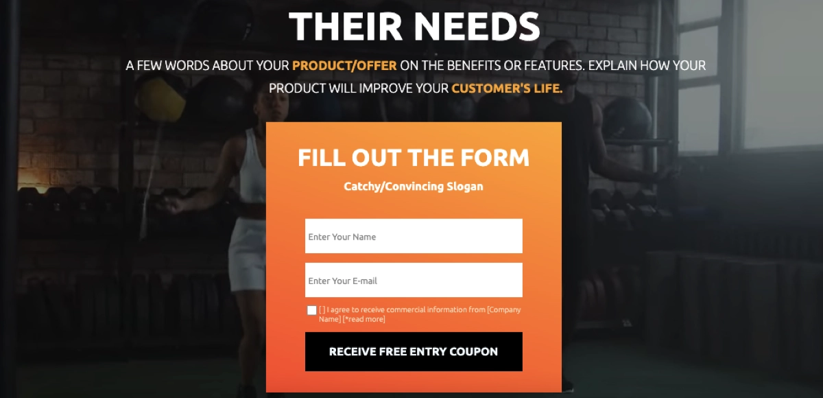 incentivos em landing page