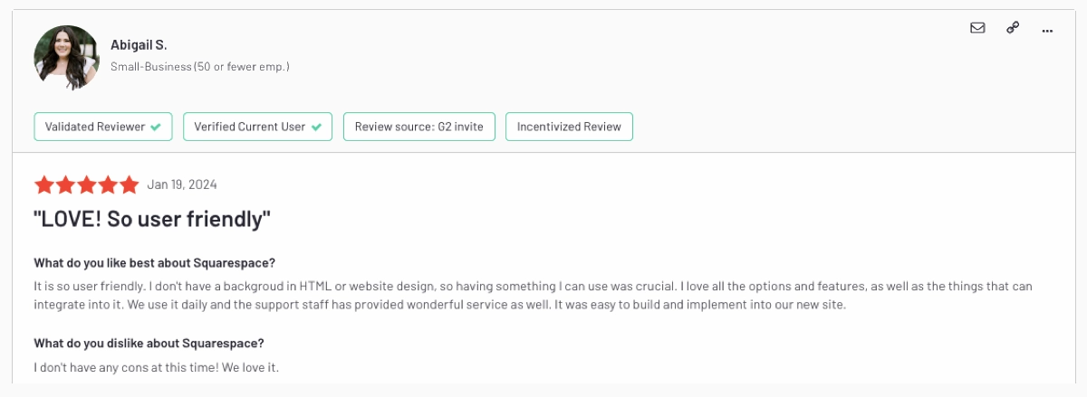 Squarespace landing page building platform