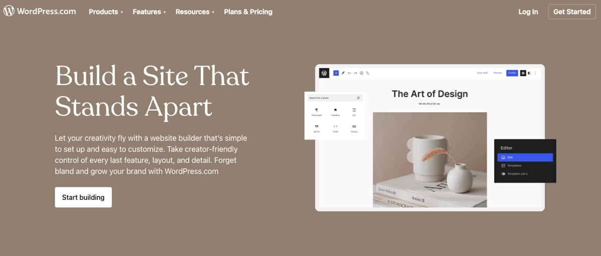 wordpress website builder