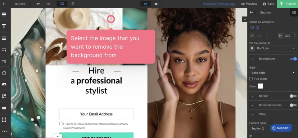 Strona edytowana z pomocą AI w Landingi