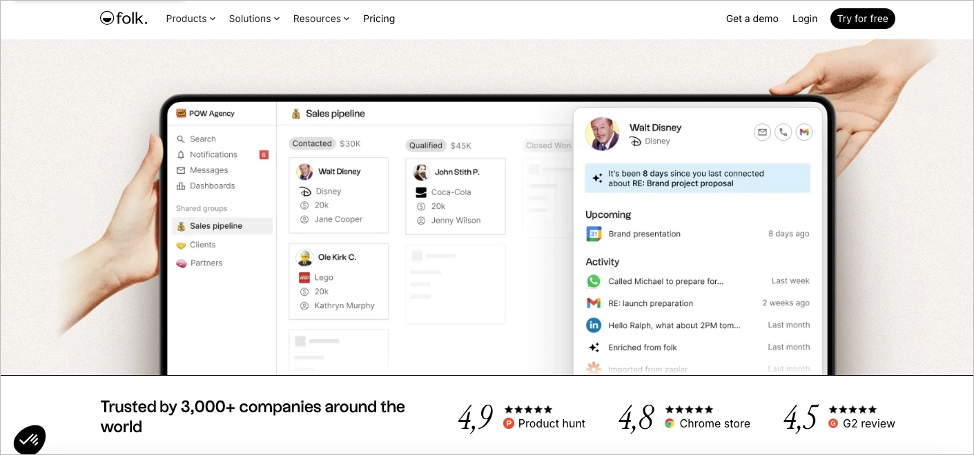 creative landing page example
