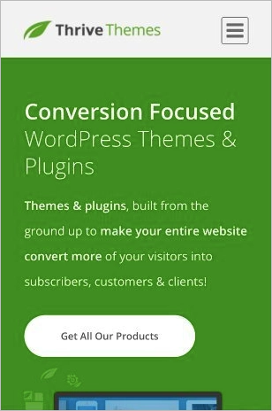 mobile landing page