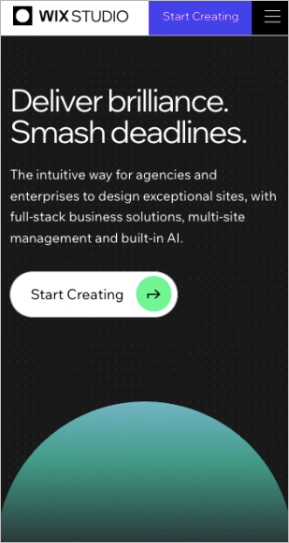 best mobile landing page example