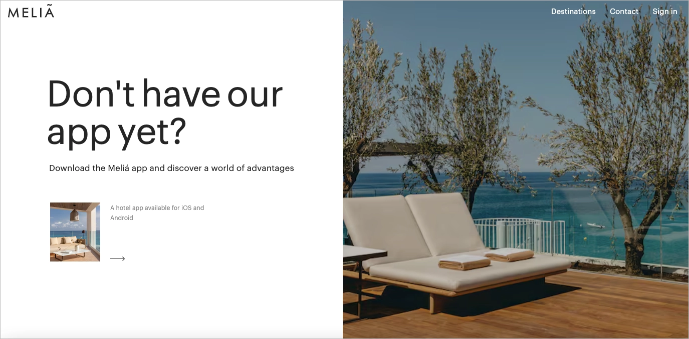 app landing page example