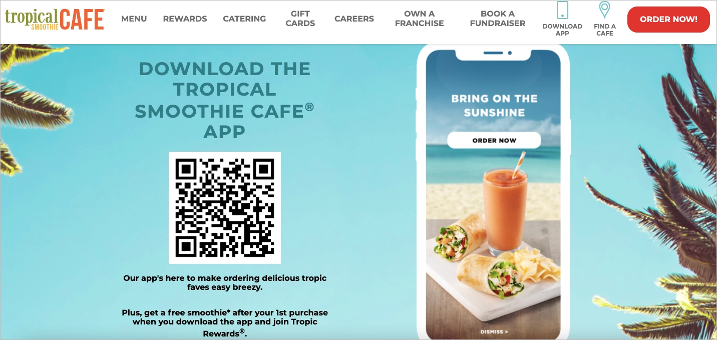 download app landing page best example