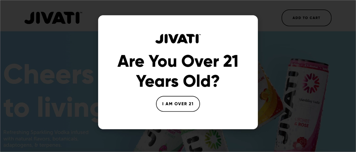 great product page with age-gate