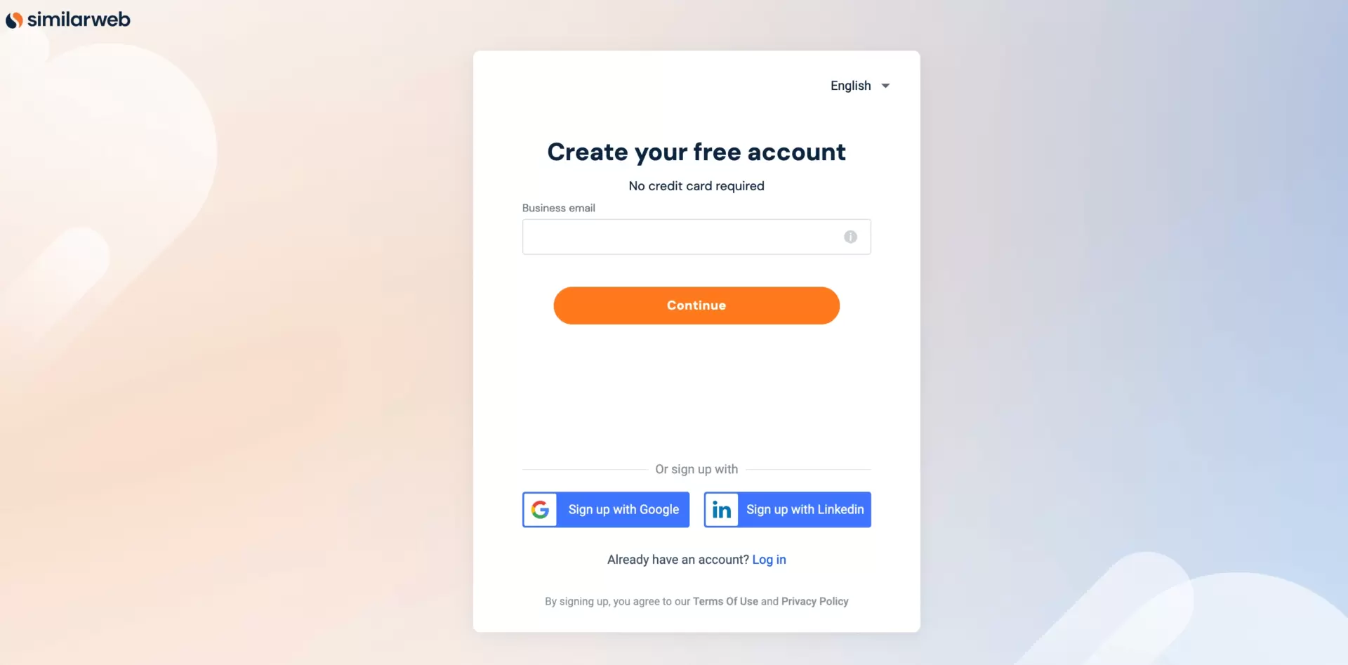 one-field registration form on landing page