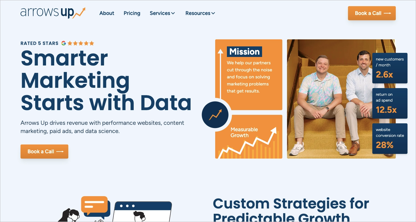 One of the best service landing page examples